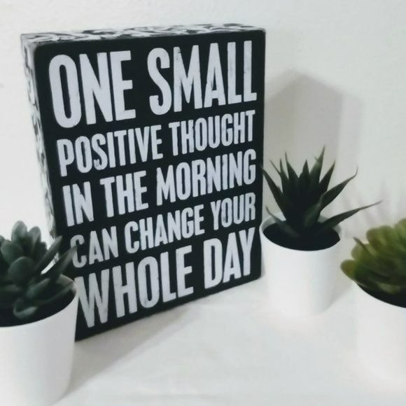 Floral Trimmed Box Sign One Small Positive 6 x 8 Inches Primitives by Kathy. - Picture 4 of 6